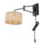Bramley 21 Inch Natural and Black Wall Sconce Set of 2 with and Usb Port