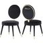 Brandy Velvet Dining Chair Set of 2 In Black