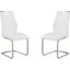 Bravo White and Stainless Steel Side Chair