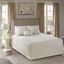 Breanna Cotton Tailored Percale Queen Bedspread Set In Ivory