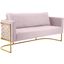 Bregan Pink Velvet Sofa