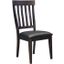 Bremerton Slatback Side Chair with Upholstered Seating Warm Grey Finish