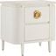 Briallen Nightstand In White and Brass