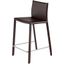 Bridget Brown Leather Counter Stool