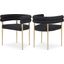 Brielle Black Fabric Dining Chair Set of 2