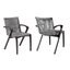 Brielle Outdoor Dining Chairs Set of 2 In Gray