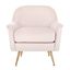 Brienne Blush Pink and Brass Mid Century Arm Chair