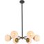 Briggs 30 Inch Pendant In Black And Brass With White Shade