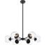 Briggs 30 Inch Pendant In Black With Clear Shade