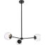 Briggs 32 Inch Pendant In Black With Clear Shade