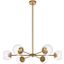 Briggs 36 Inch Pendant In Brass With Clear Shade