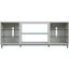Brighton 60 Inch Tv Stand With Glass Shelves And Media Wire Management In Beige