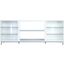 Brighton 60 Inch Tv Stand With Glass Shelves And Media Wire Management In White
