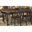 British Isles 76" Oak Black Extendable Oval Dining Table