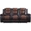 Briscoe Light And Dark Brown Double Reclining Sofa