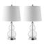 Brisor Blue and Chrome Table Lamp Set of 2