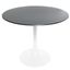 Bristol Round Dining Table with A 31 Inch Wood Top and Iron Pedestal Base In White/Black