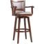 Broadmoor 34 Inch Swivel Bar Stool With Arms In Cappuccino