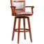 Broadmoor 34 Inch Swivel Bar Stool With Arms In Cherry