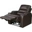 Brockton Power Reclining Chair with Power Headrest and Cup-Holder In Brown