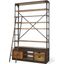 Brodie Ii Medium Brown Wood Copper Ladder Four Shelf Shelving Unit