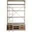 Brodie Vi Light Brown Wood Nickle Ladder Four Shelf Shelving Unit