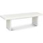 Brooks 102 Inch Bench In White Wash Frame