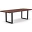 Brooks 40 Inch x 79 Inch U Base Dining Table In Americano Top And Black Base