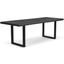 Brooks 40 Inch x 79 Inch U Base Dining Table In Ebonized Top And Black Base