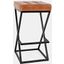 Brooks Distressed Leather Backless Stool In Saddle