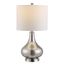Brooks Glass Table Lamp in Silver