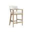 Brylea Barstool In Natural and Heather Ivory Tweed