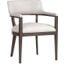 Brylea Dining Armchair In Brown And Saloon Light Grey Leather