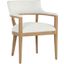 Brylea Dining Armchair In Natural And Heather Ivory Tweed