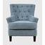 Bryson Upholstered Accent Chair with Nailhead Trim In Blue