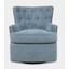 Bryson Upholstered Swivel Chair with Nailhead Trim In Blue
