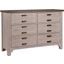 Bungalow Dover Grey/Folkstone 6 Drawer Double Dresser