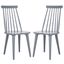 Burris 17 Inch Spindle Side Chair in Grey Set of 2