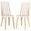 Burris 17 Inch Spindle Side Chair in Natural and White Set of 2