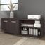 Bush Business Furniture Hybrid Low Storage Cabinet with Doors and Shelves in Storm Gray