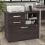 Bush Business Furniture Hybrid Office Storage Cabinet with Drawers and Shelves in Storm Gray