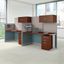 Bush Business Furniture Office in An Hour 2 Person Cubicle Workstations in Hansen Cherry