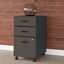 Bush Business Furniture Series A 3 Drawer Mobile File Cabinet in Slate and White Spectrum
