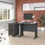 Bush Business Furniture Series A 36W Desk with Mobile File Cabinet in Slate and White Spectrum