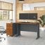 Bush Business Furniture Series A 48W Desk with Mobile File Cabinet in Natural Cherry and Slate