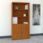 Bush Business Furniture Series C 36W 5 Shelf Bookcase with Doors in Natural Cherry