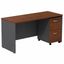 Bush Business Furniture Series C 60W Desk/Credenza Shell with 2-Drawer Mobile Pedestal Src029Hcsu