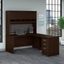 Bush Business Furniture Series C 60W L Shaped Desk with Hutch and Mobile File Cabinet in Mocha Cherry