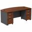Bush Business Furniture Series C 72W Bowfront Shell Desk with (2) 3-Drawer Mobile Pedestals Src013Hcsu