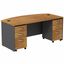Bush Business Furniture Series C 72W Bowfront Shell Desk with (2) 3-Drawer Mobile Pedestals Src013Ncsu